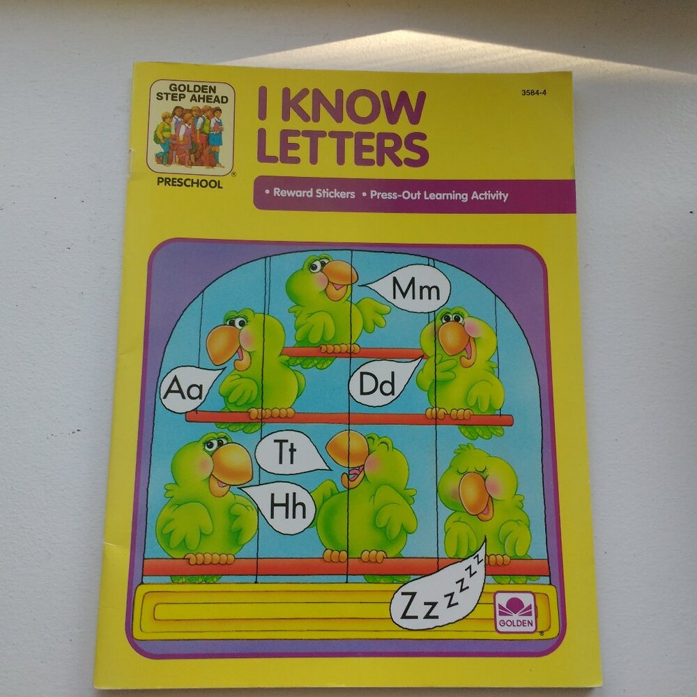 Golden Step ahead Preschool I know my Letters Workbook  Like New Paperback